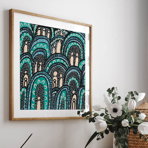 Humpies Framed Paper Print Wall Art