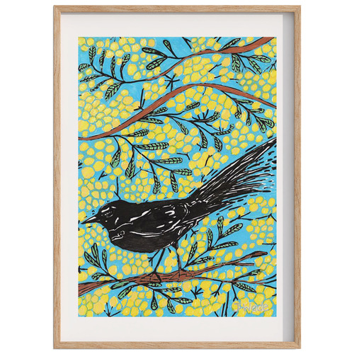 Djidi Djidi Wattleseed Dreaming Framed Paper Print Wall Art
