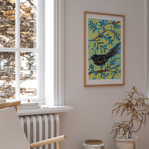 Djidi Djidi Wattleseed Dreaming Framed Paper Print Wall Art
