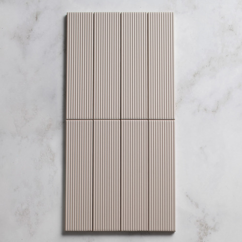 Hiroshi Stripe 50 x 200mm Matt Shadow Subway Ceramic Tile