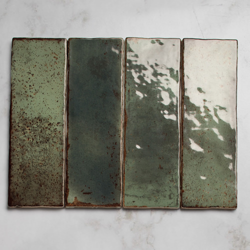 Grock 65 x 200mm Gloss & Satin Jade Subway Ceramic Tile