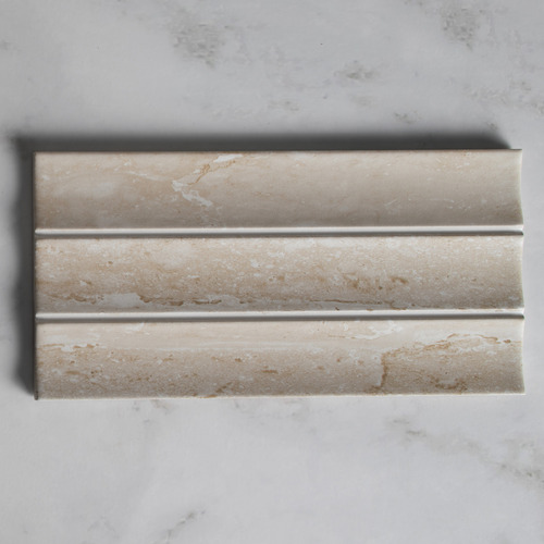 Teemo 115 x 230mm Matt Flute Travertine Look Porcelain Tile