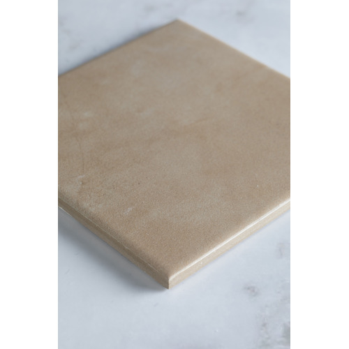Elisha 150 x 150mm Matt Buttercream Square Porcelain Tile