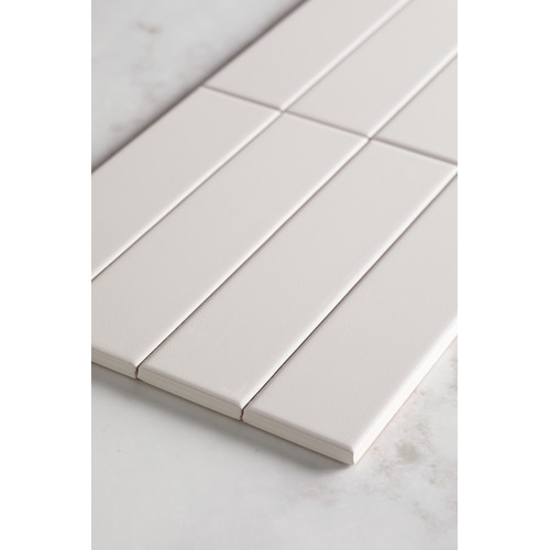 Hiroshi 50 x 200mm Matt Pearl Subway Ceramic Tile
