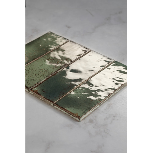 Grock 65 x 200mm Gloss & Satin Jade Subway Ceramic Tile
