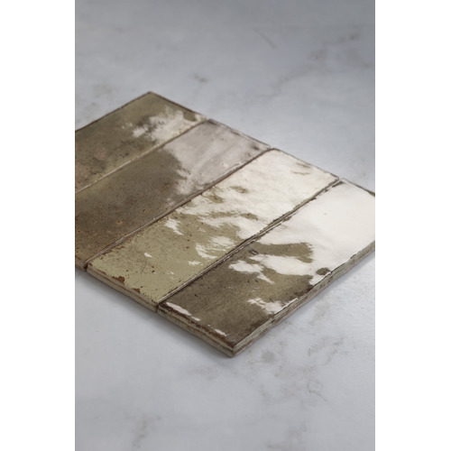 Grock 65 x 200mm Gloss & Satin Moss Subway Ceramic Tile
