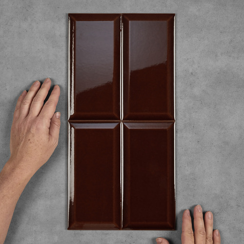 Fulham Gloss Heritage Brown Subway Ceramic Tile