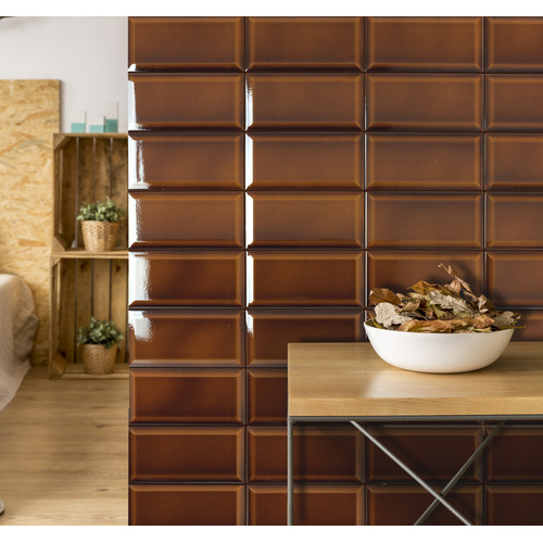 Fulham Gloss Heritage Brown Subway Ceramic Tile