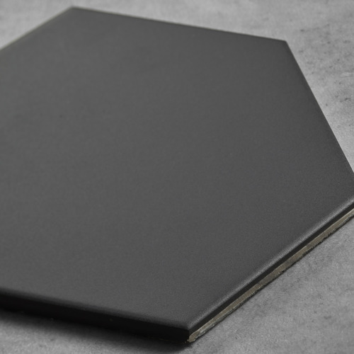 Myra Matt Black Hexagon Porcelain Tile