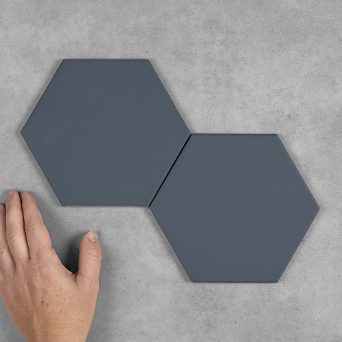 Myra Matt Blue Hexagon Porcelain Tile