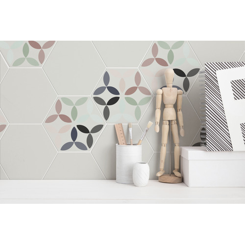 Myra Matt White Hexagon Porcelain Tile