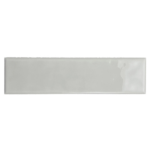 Maia Gloss Light Grey Subway Ceramic Tile