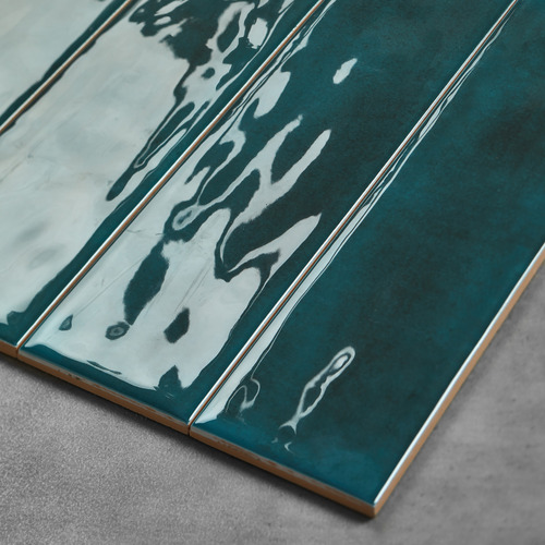 Corfu Gloss Ocean Green Subway Ceramic Tile