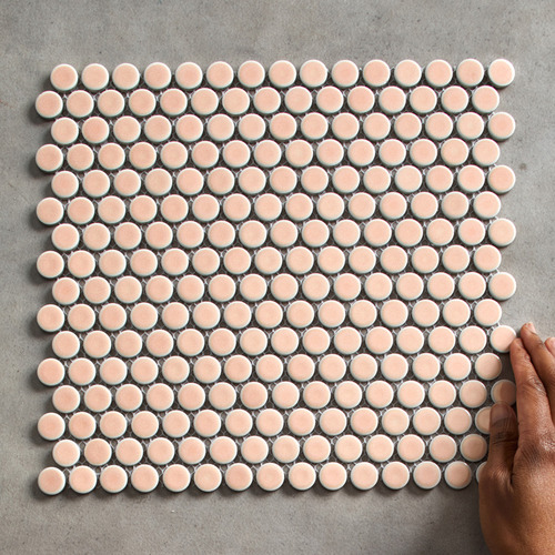 Ainsley 315 x 294mm Penny Round Porcelain Mosaic Tile