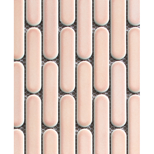 Avery Gloss Antique Pink Tic Tac Porcelain Mosaic Tile