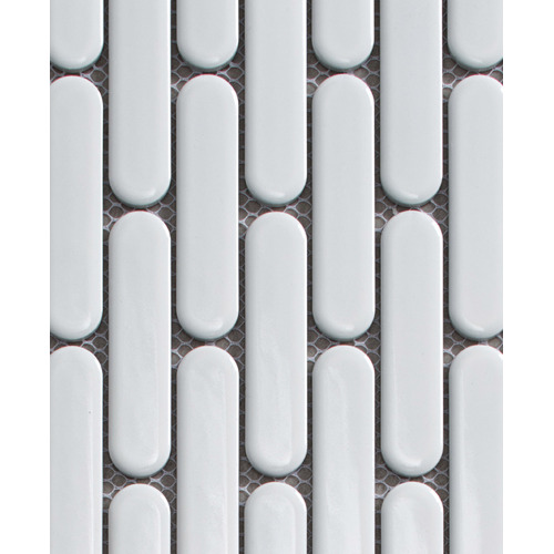 Avery Gloss White Tic Tac Porcelain Mosaic Tile