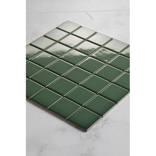Sasha Gloss Jade Medium Square Porcelain Mosaic Tile