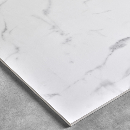 Natalia White 600 x 1200mm Marble Look Porcelain Tile