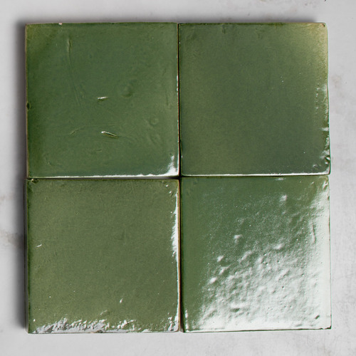 Kean 100 x 100mm Gloss Green Square Tile