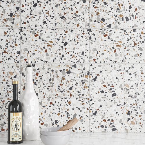Broome Matt Bianco Terrazzo Look Porcelain Tile