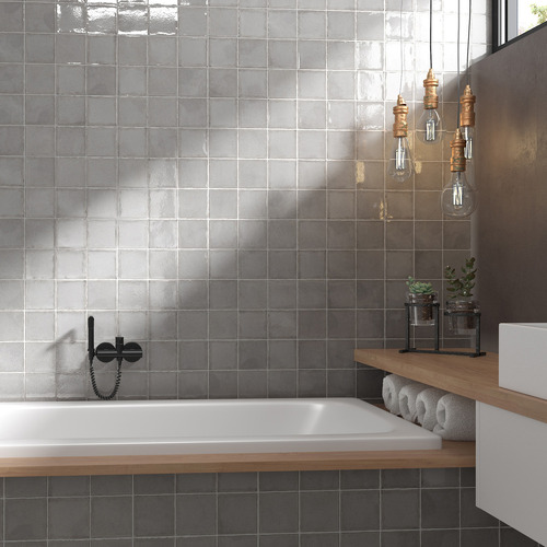 Naples Gloss Smoke Square Ceramic Tile