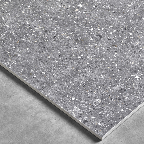 Chiara Matt Ash Square Terrazzo Look Porcelain Tile