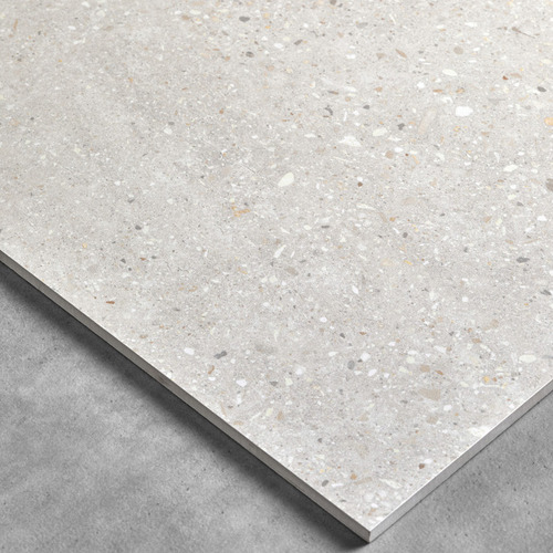Chiara External Matt White Square Terrazzo Look Porcelain Tile