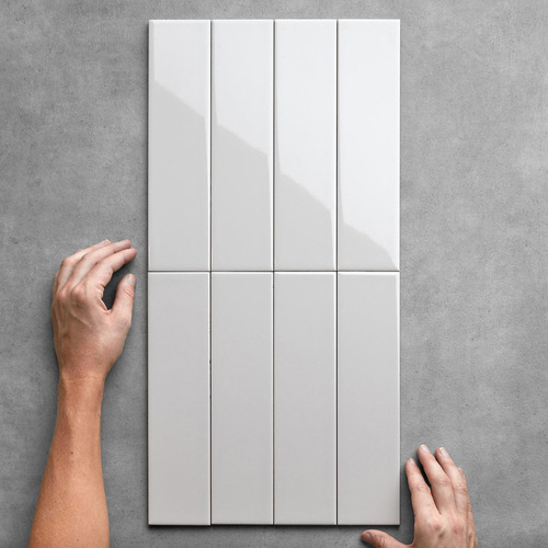 Hanna Gloss Off-White Subway Ceramic Tile