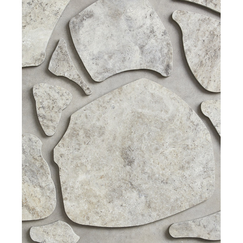 Burton Matt Silver Crazy Pave Porcelain Tile