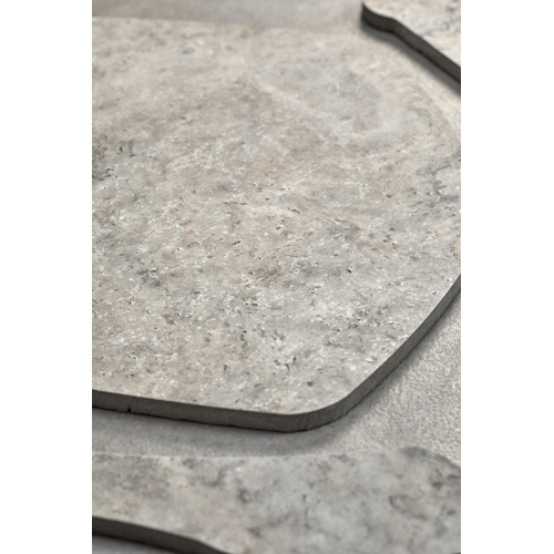 Burton Matt Silver Crazy Pave Porcelain Tile