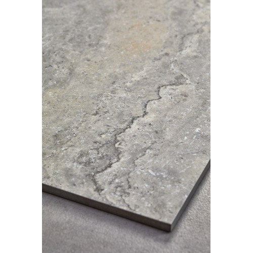 Burton Matt Silver Travertine Look Porcelain Tile