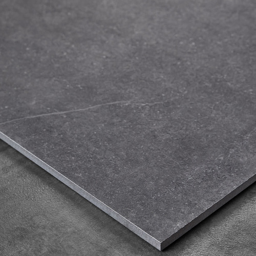 Genoa 600 x 600mm Black Rectangle Porcelain Tile