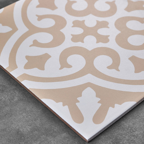 Camilla White & Clay Decorative Porcelain Tile