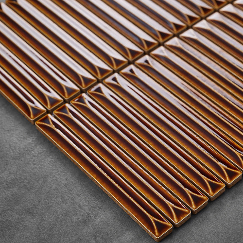 Akira Terracotta Kit Kat Porcelain Mosaic Tile