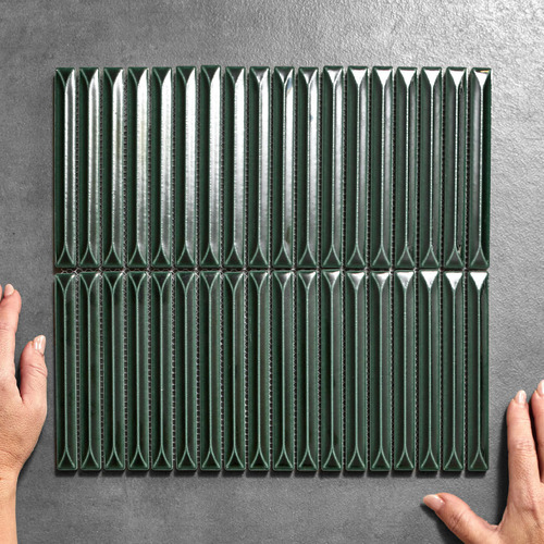 Akira Jade Kit Kat Porcelain Mosaic Tile
