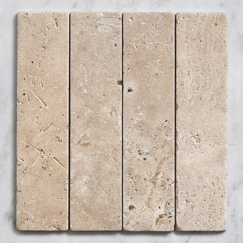Apollo Tumbled Beige Subway Marble Tile