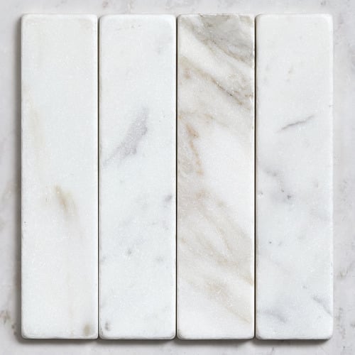 Apollo Tumbled Calacatta Gold Subway Marble Tile