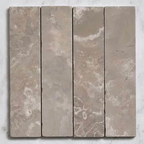 Apollo Tumbled Grey Woodstone Subway Marble Tile