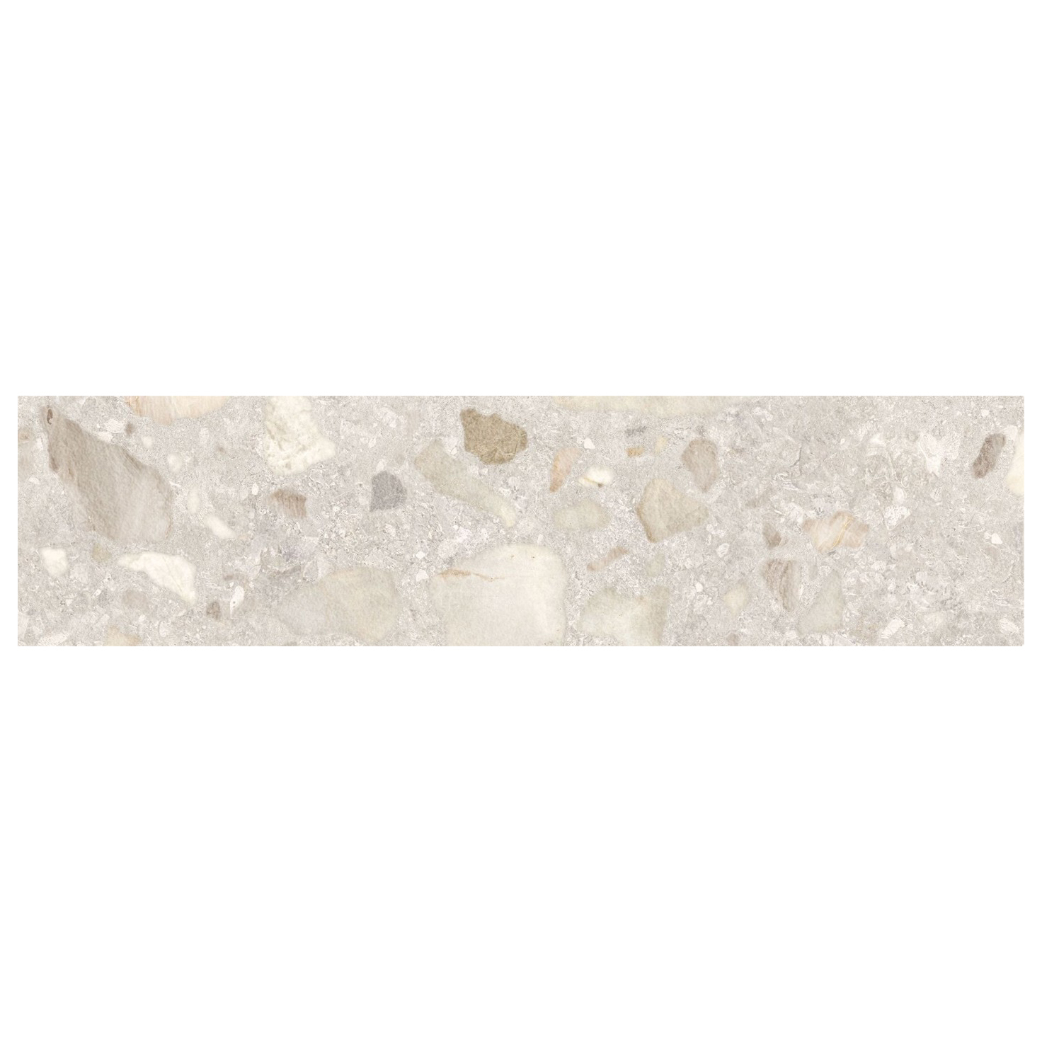 Evander 75 x 300mm Matt Beige Terrazo Look Porcelain Tile
