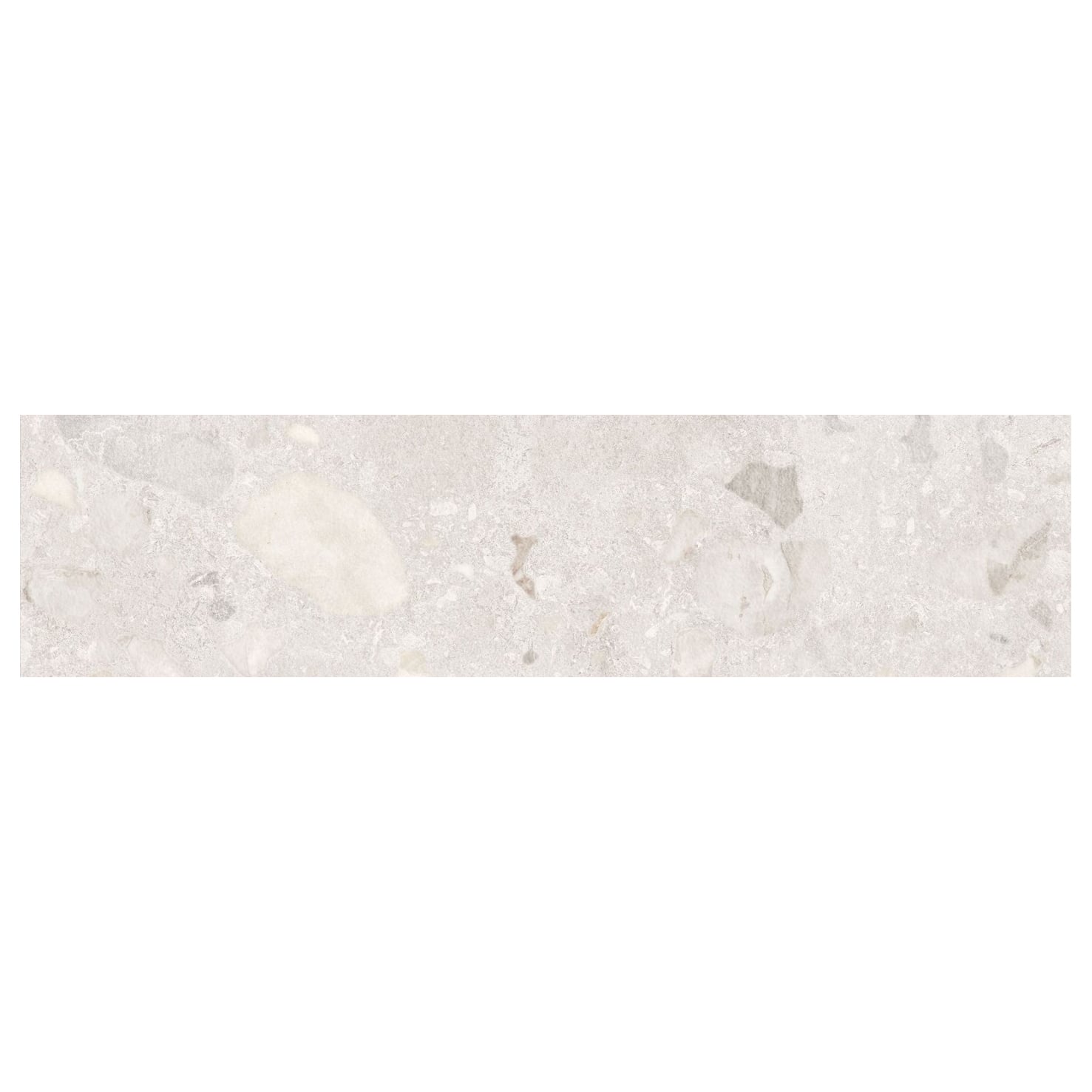 Evander 75 x 300mm Matt White Terrazo Look Porcelain Tile