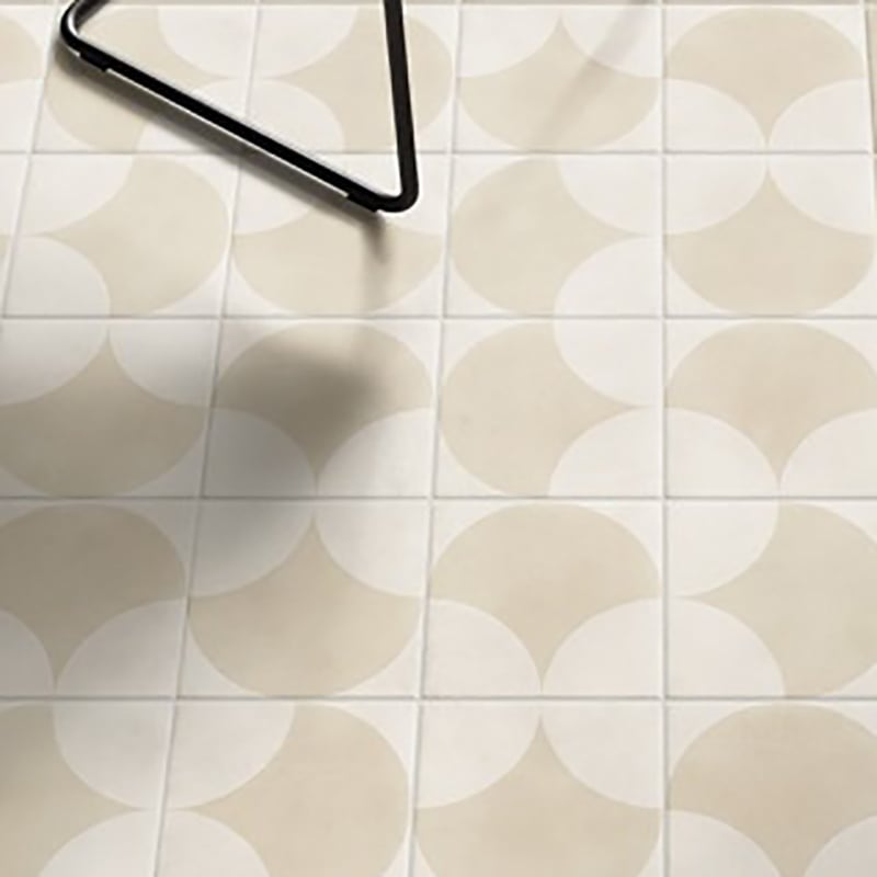 Nikos 200 x 200mm Matt Butter Large Fishscale Square Tile