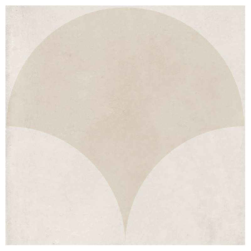 Nikos 200 x 200mm Matt Butter Large Fishscale Square Tile