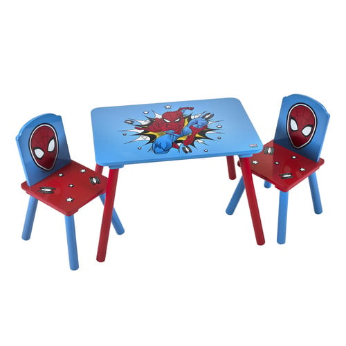 Disney Home Kids' Marvel Spider-Man Table, Chairs & Storage Set