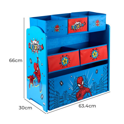 Disney Home Kids' Marvel Spider-Man Table, Chairs & Toy Storage Set