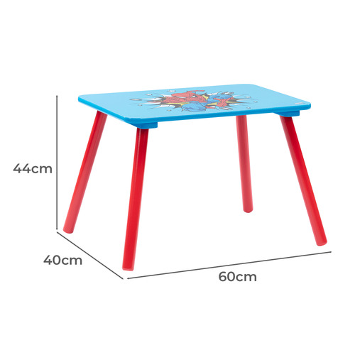 Disney Home Kids' Marvel Spider-Man Table, Chairs & Toy Storage Set