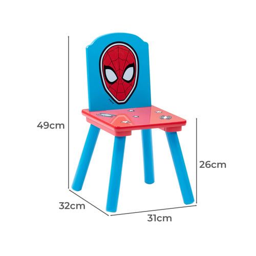 Disney Home Kids' Marvel Spider-Man Table, Chairs & Toy Storage Set
