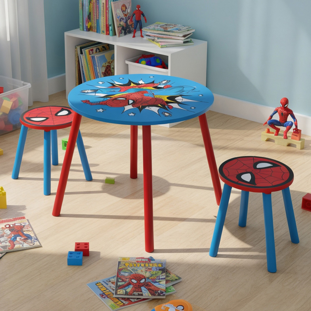 Disney Home Kids' Marvel Spider-Man Table & Stool Set