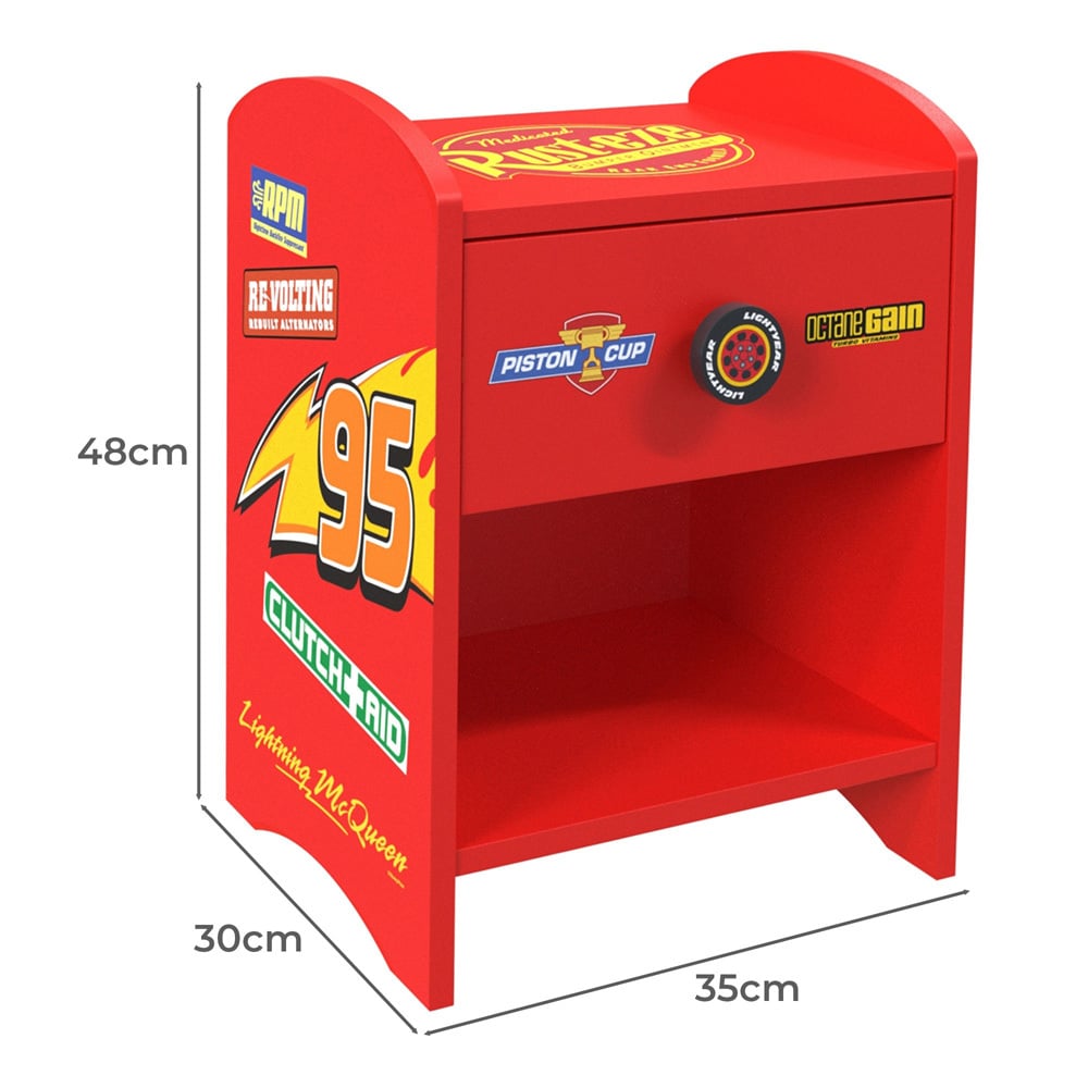 Disney Home Kids' Pixar Cars Lightning McQueen Bedside Table