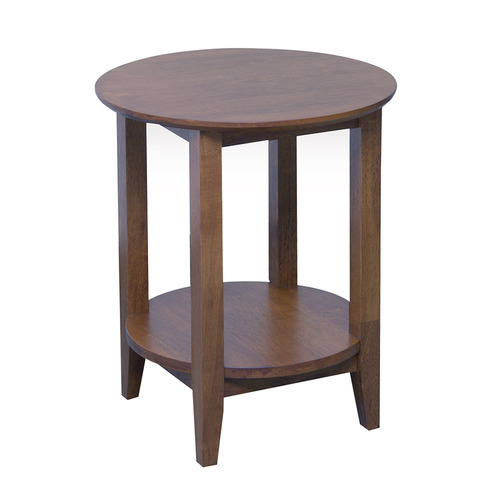 Quadrat Rubberwood Round Lamp Table