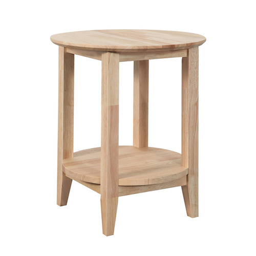 Quadrat Rubberwood Round Lamp Table